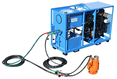 D37 power unit with hydraulically driven centrifugal pump